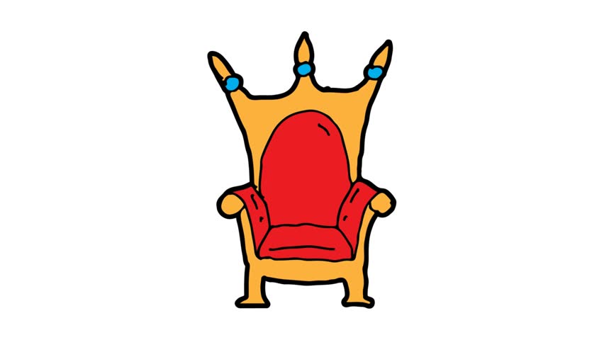 852x480 King Throne Cartoon Stock Video Footage