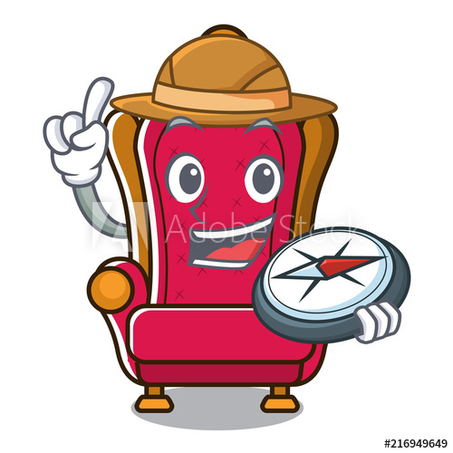 500x500 Explorer King Throne Mascot Cartoon