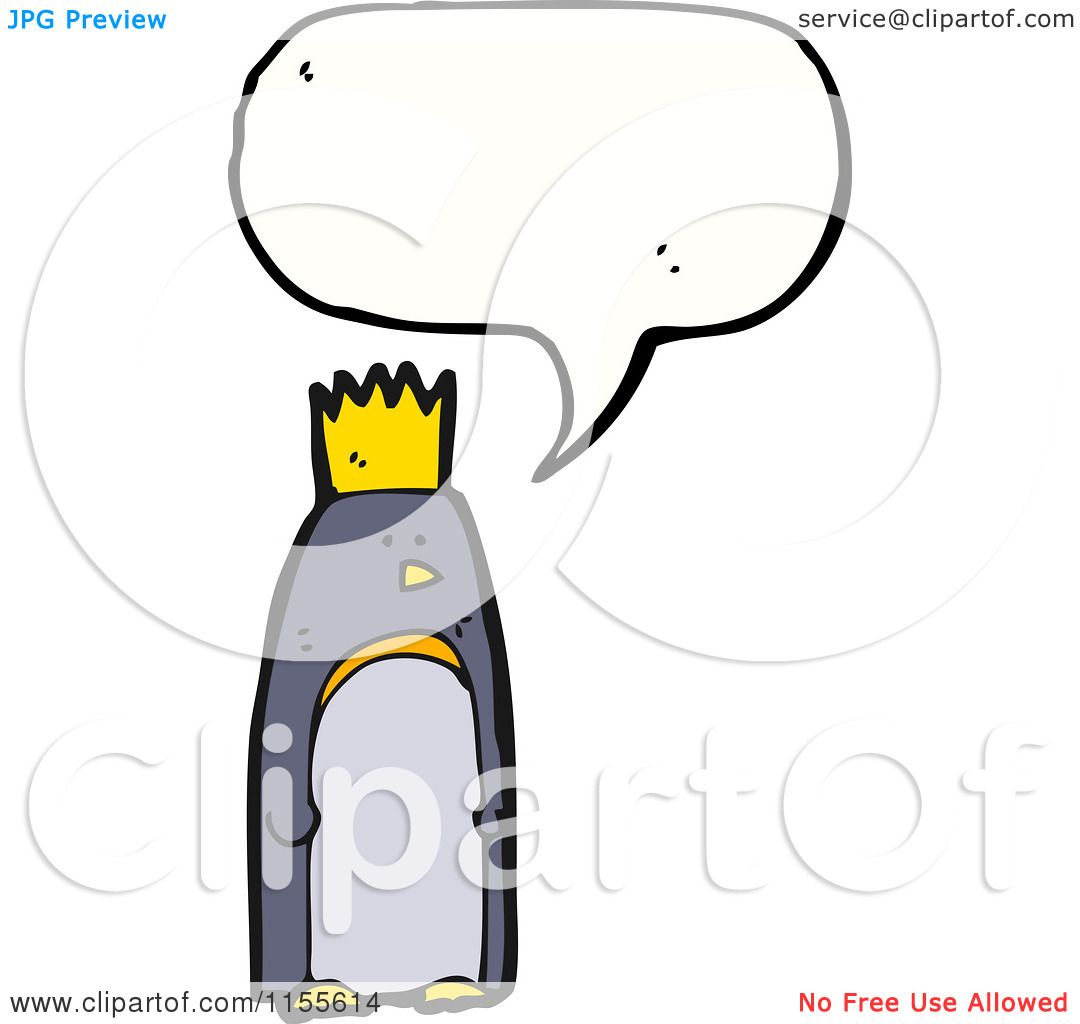 1080x1024 Cartoon Of A Talking King Penguin