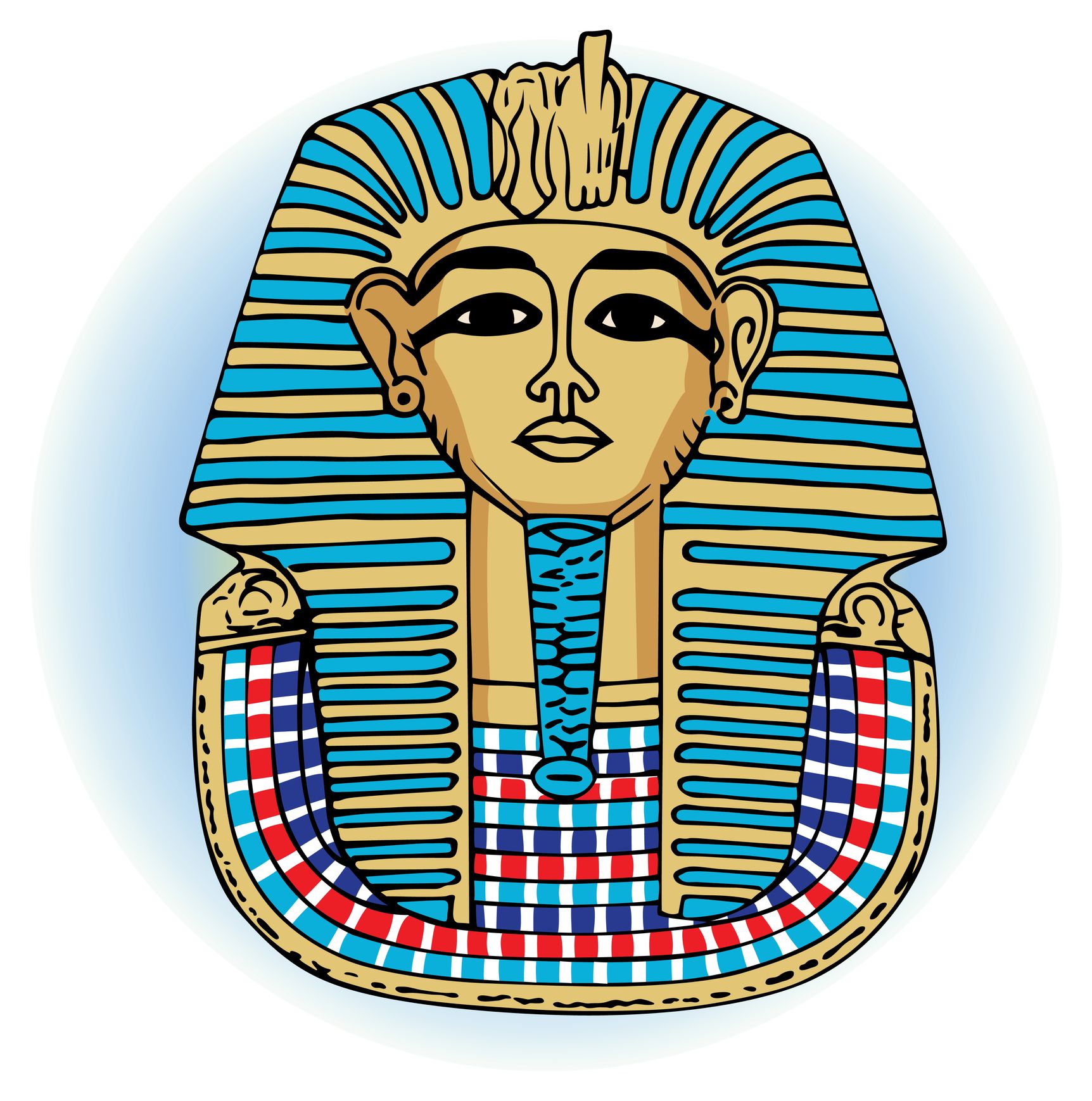 Погребальная маска фараона рисунок