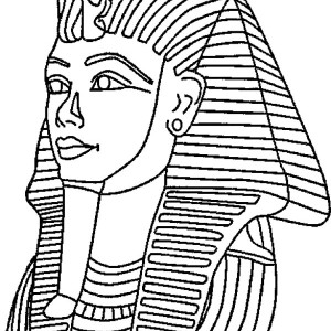 300x300 King Tut Mask Coloring