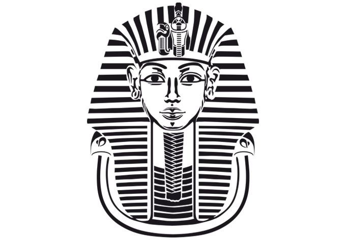 680x472 King Tut Black And White