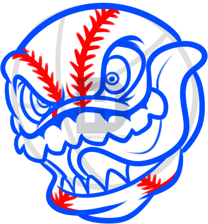 666x720 How To Draw A Baseball Tattoo, Step