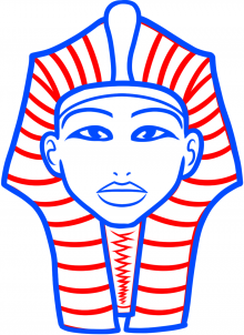 220x302 How To Draw King Tut For Kids, Step