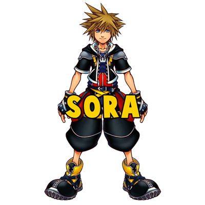 400x400 how to draw sora from kingdom hearts in step