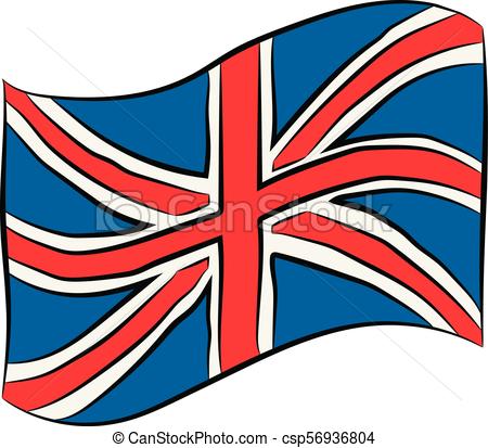 450x413 The United Kingdom Flag Pencil Drawing