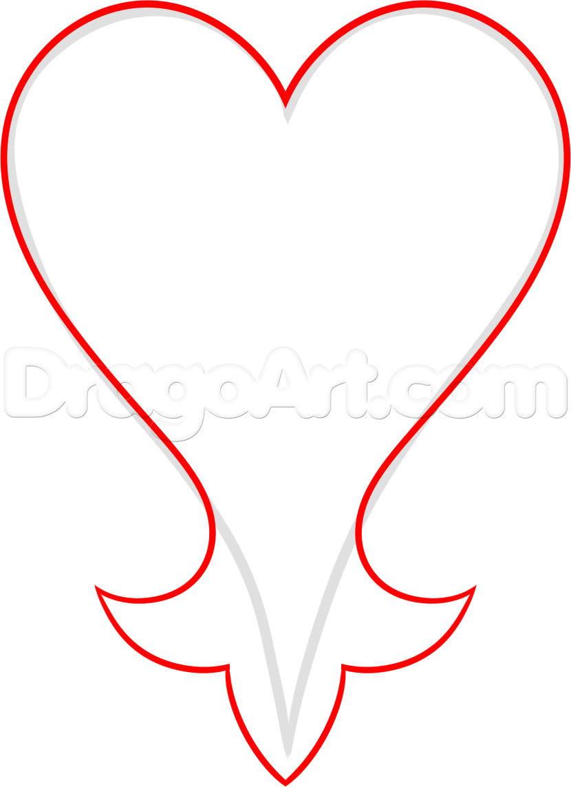 830x1143 draw the heartless emblem from kingdom hearts, step