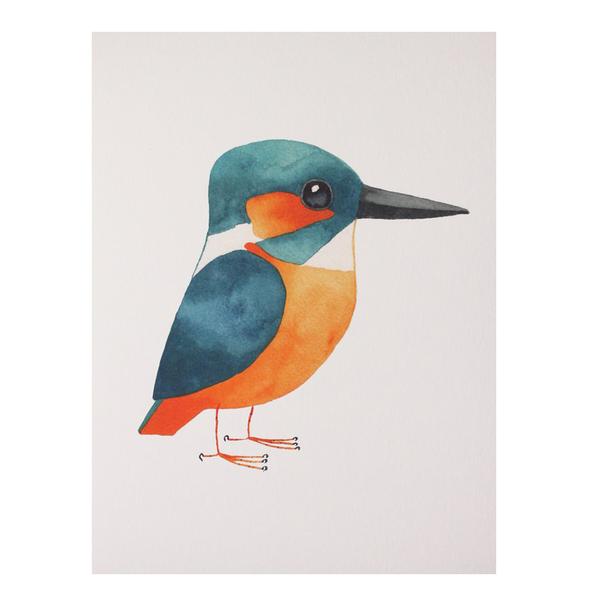 600x600 Kingfisher Print