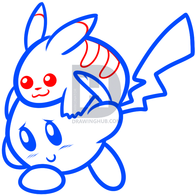 660x658 How To Draw Pikachu And Kirby, Step