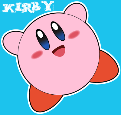 400x379 How To Draw Nintendo's Kirby With Easy Step