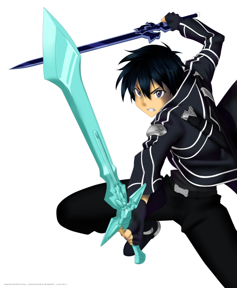 810x986 Collection Of Free Kirito Drawing Dual Sword Download On Ui Ex