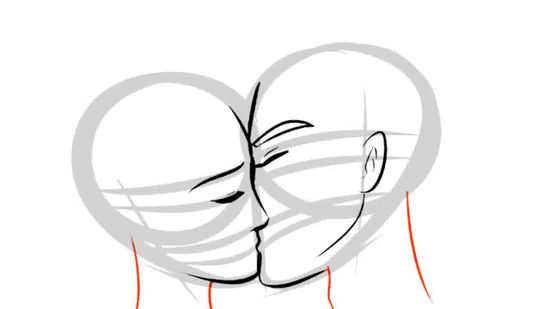 550x309 How To Draw People Kissing