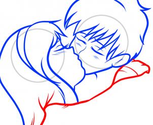 302x246 How To Draw How To Draw A Kiss For Kids