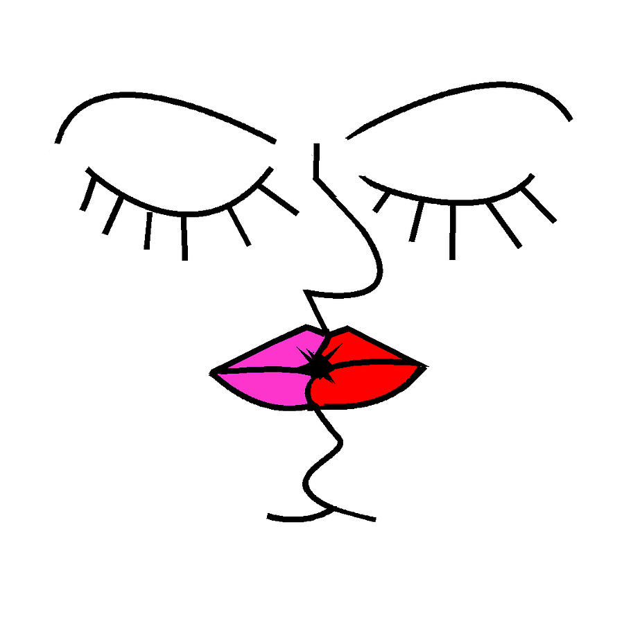 900x900 Kiss Me Drawing