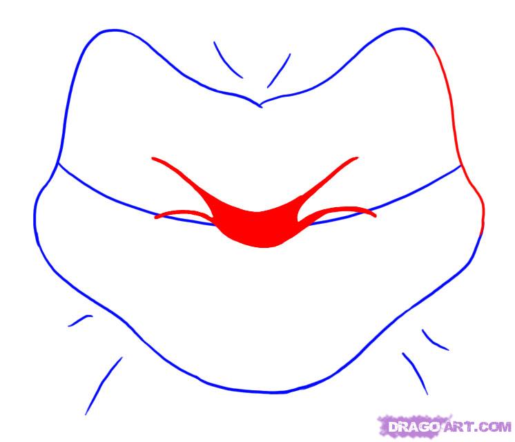 746x640 How To Draw Red Puckered Lips, Step