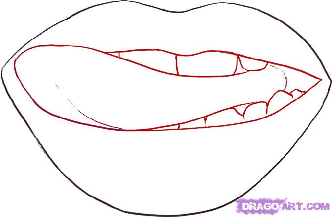 678x445 How To Draw Lips, Step