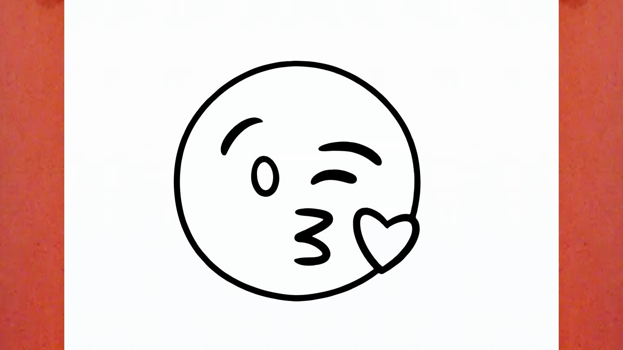 1280x720 How To Draw The Kissing Emoji