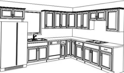 418x247 Kitchen Cabinets Design Layout
