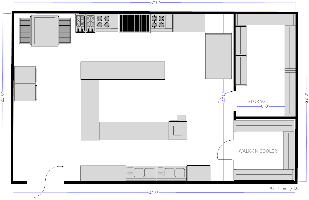 1014x657 Kitchen Plan Example