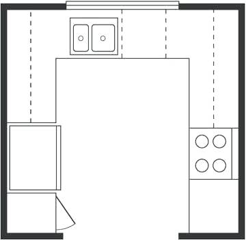360x351 Design Kitchen Floor Plans