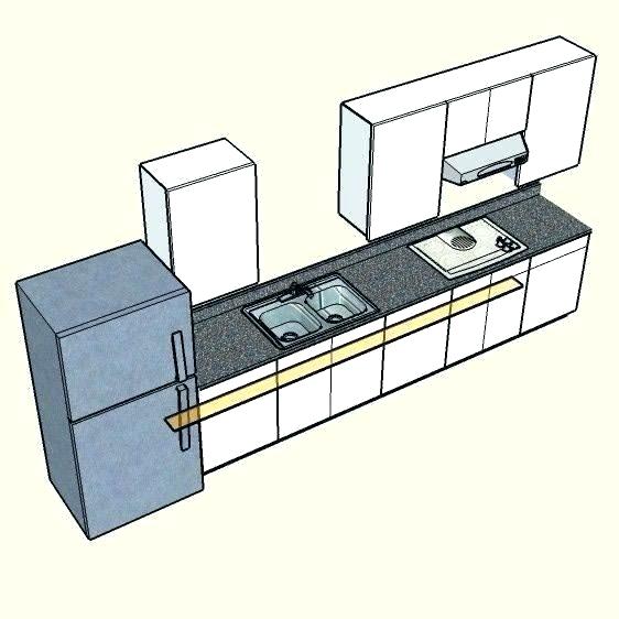 562x562 Tiny One Wall Kitchen Layout