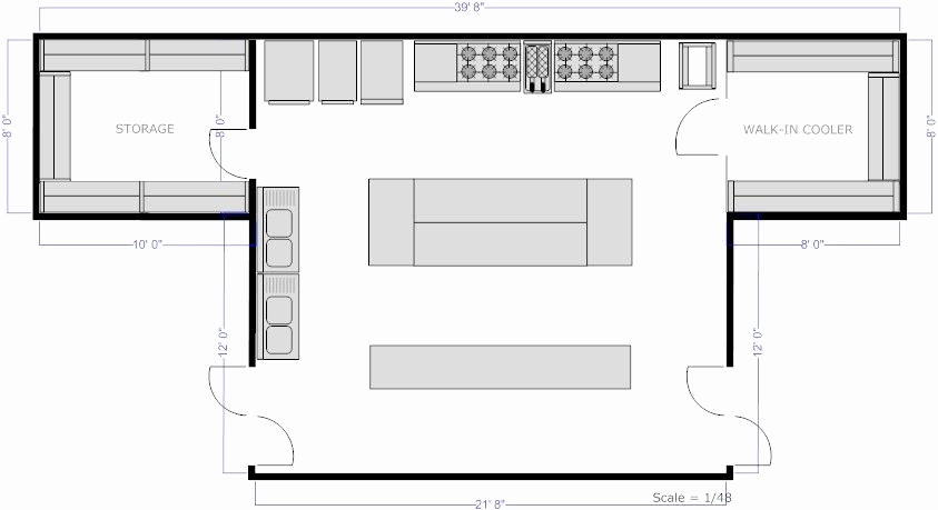843x459 Small Commercial Kitchen Floor Plan Beautiful Small Mercial
