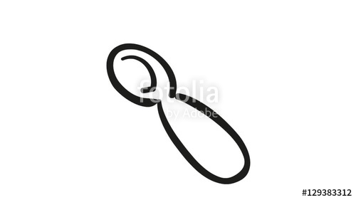 500x281 Spoon Kitchen Utensils Cooking Accessories Line Drawing Animation