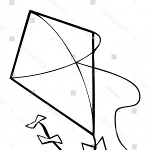 300x300 Kite Flying In The Sky Outline Drawings For Vector Lazttweet
