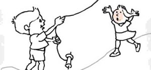 300x140 How To Draw Kids Flying A Kite On A Computer Drawing