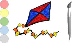 320x180 Kite Drawing For Kids Easy