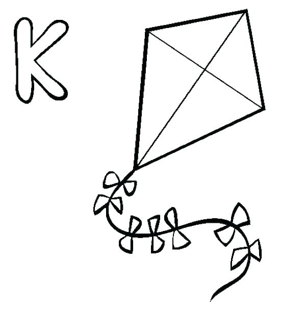 600x612 Kites Coloring Pages