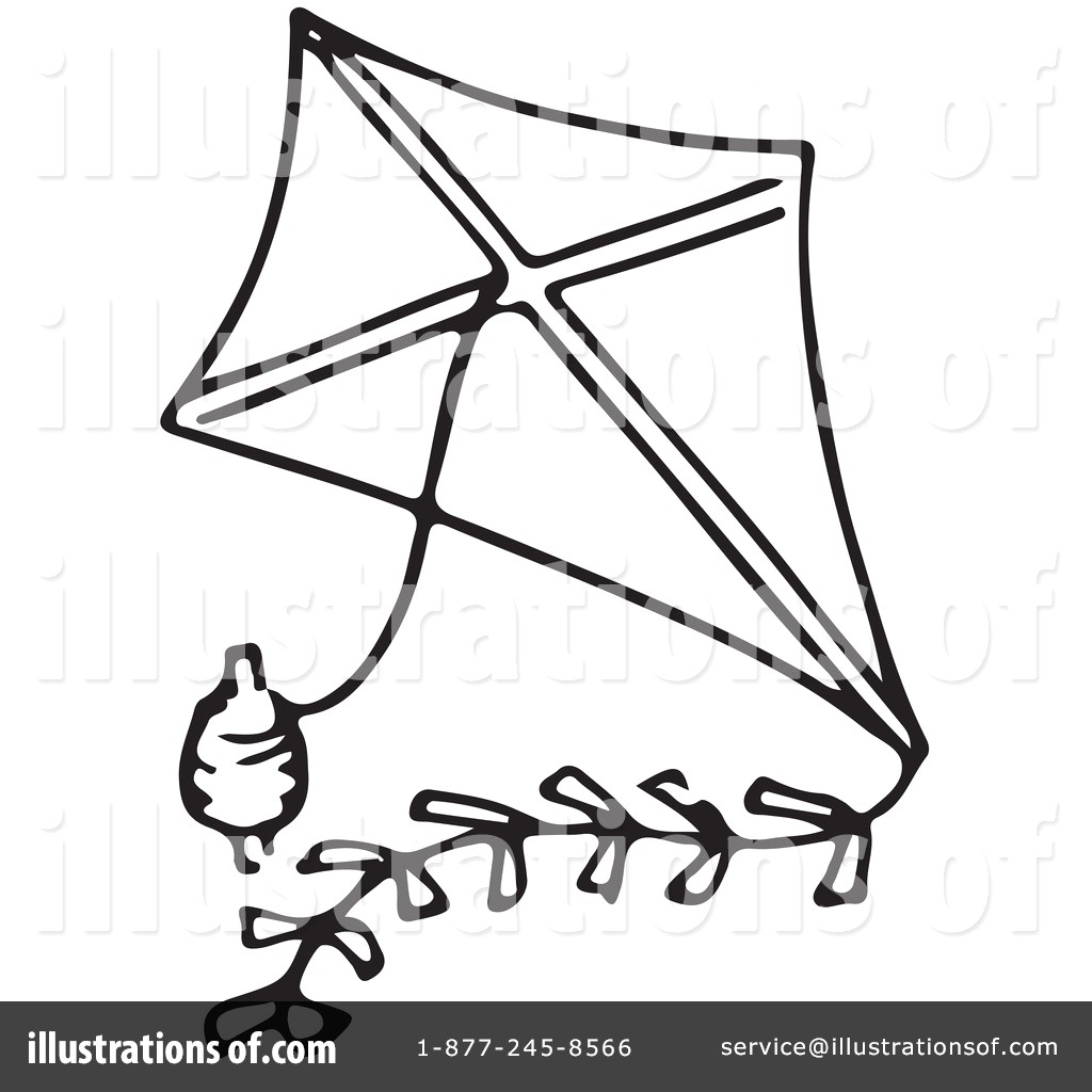 1024x1024 Kite Clipart Black And White Line Art Schoolfreeware Coloring Book