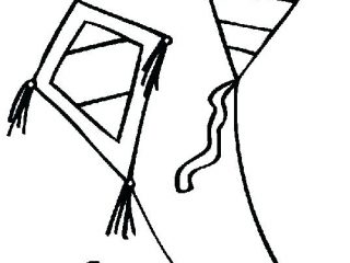 320x240 Outline Picture Of Kite Free Outline Pictures For Coloring Batman