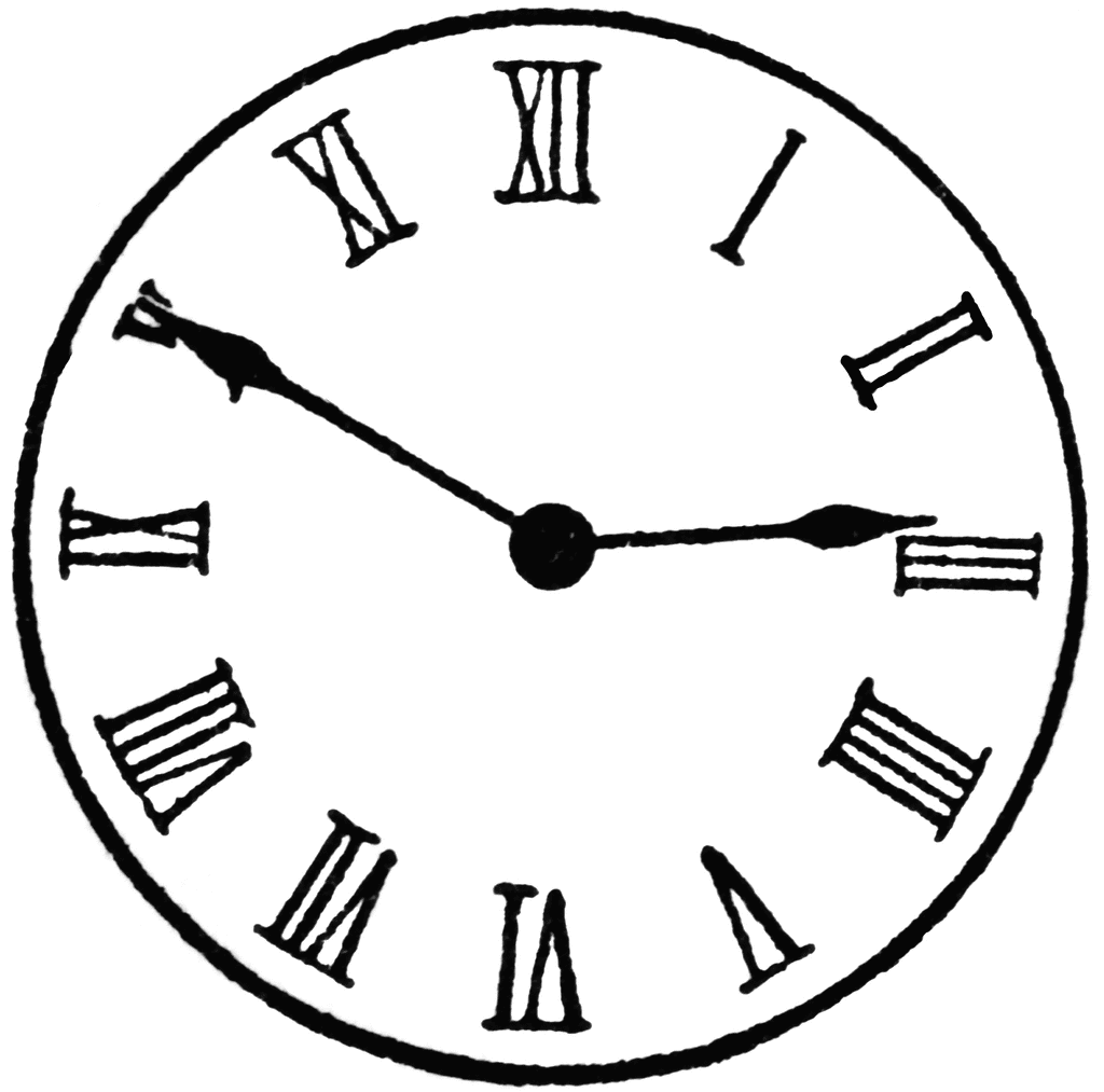 1024x1013 Watch Clipart Line Drawing