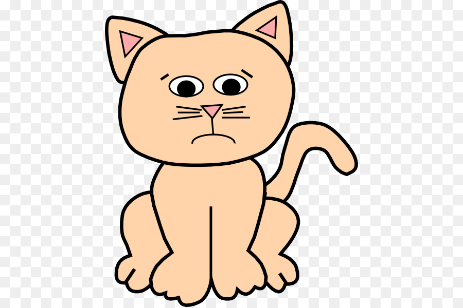 900x600 Kitten, Cartoon, Drawing, Transparent Png Image Clipart Free