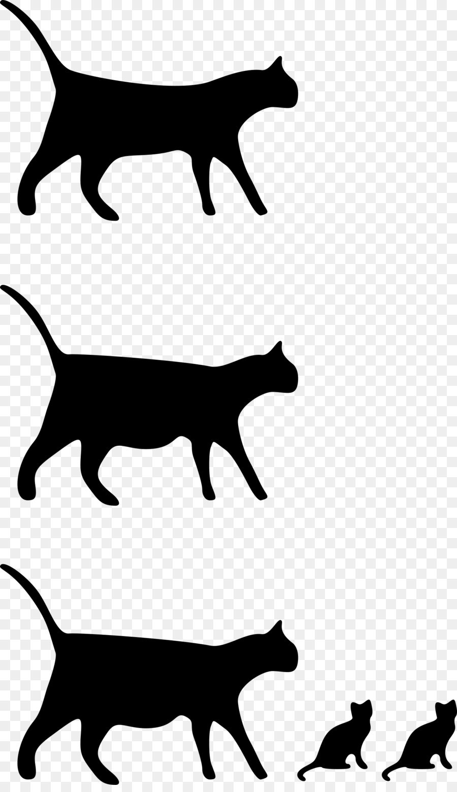 900x1560 Download Cat Black White Drawing Clipart Kitten