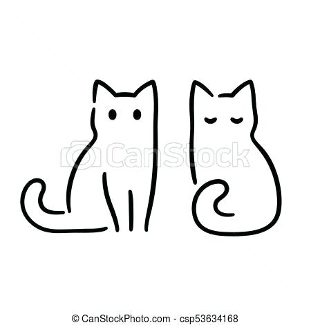 450x470 Simple Cat Drawings Kittens Simple Cat Simple Cat Drawings