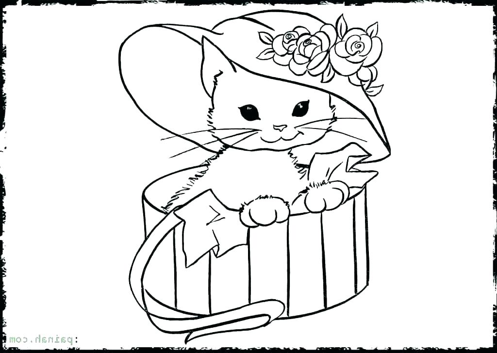 1024x728 Cute Kitten Drawings Coloring Cute Kitten Drawing Images