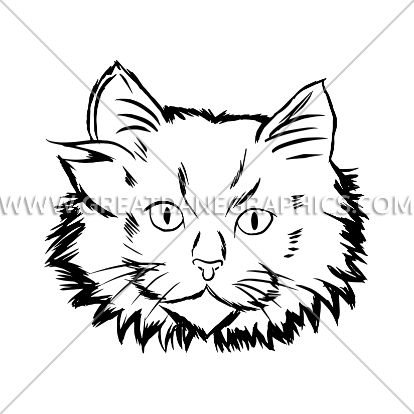 825x825 White Kitten Face Production Ready Artwork For T Shirt Printing