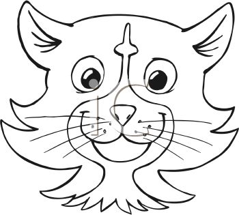 350x315 Cartoon Cat Face Clip Art Cat Face Drawing Cartoon Kitten Face