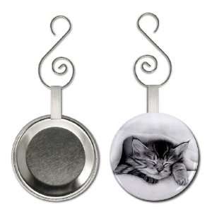 300x300 Sleeping Kitten Pencil Sketch Art Inch Pocket Mirror On Popscreen