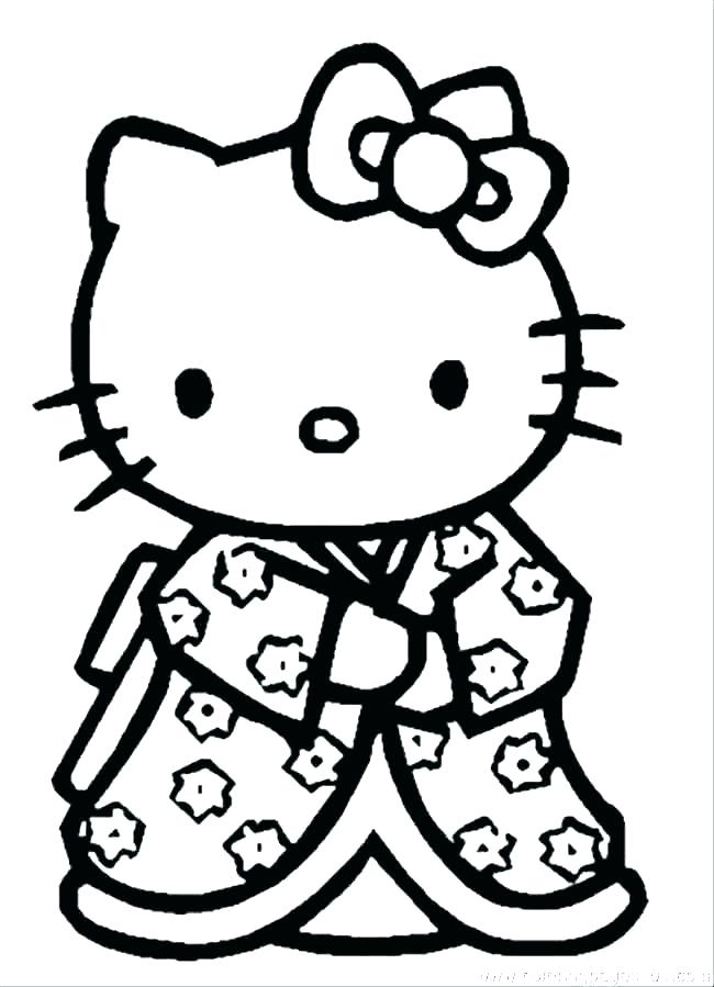 650x899 Hello Kitty Coloring Pages Printable Hello Kitty Drawing For Kids