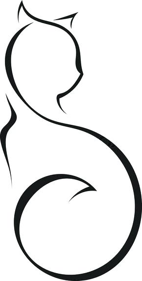 290x572 Simple Cat Face Drawing Best Black Cat Silhouette Ideas Cat