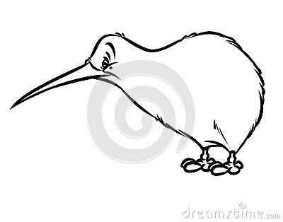 400x314 Kiwi Bird Contour Illustration Doodle Video Tats And Art Ideas