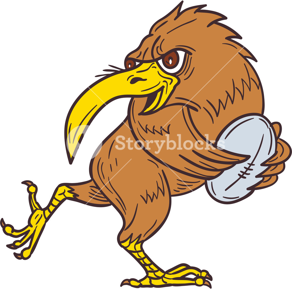 1000x993 Drawing Sketch Style Illustration Of A Kiwi Bird Running