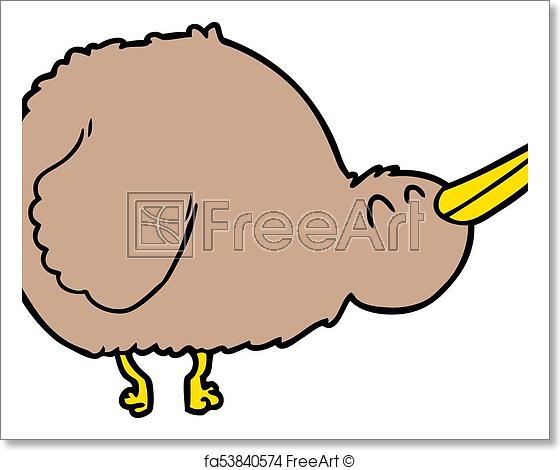 560x470 free art print of cartoon kiwi bird freeart