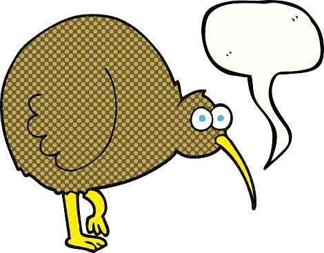 470x367 Comic Book Speech Bubble Cartoon Kiwi Bird Premium Clipart