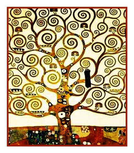 437x500 art nouveau artist gustav klimt's tree of life detail counted