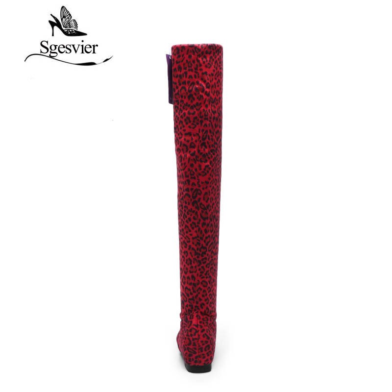 800x800 Sgesvier Women Boots Winter Autumn Fashion Flat Bottom Boots Shoes