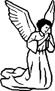 180x298 Angel Kneeling Clip Art